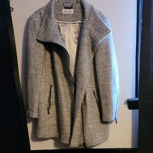 Calvin Klein Women's Light Gray Trench Coat